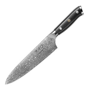 Damaskus by Haws Kokkekniv 33,5 cm svart