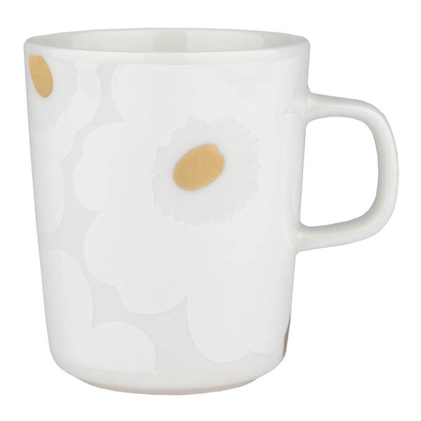 Marimekko – Unikko krus 25 cl hvit/gul