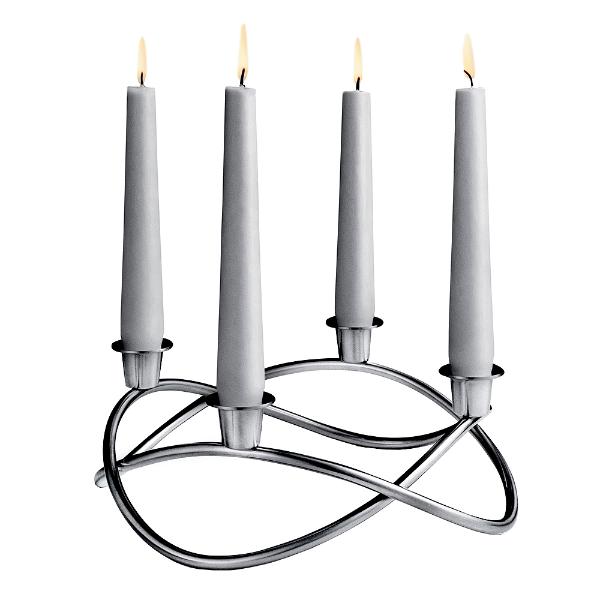 Georg Jensen – Season advent lysestake 26 cm matt stål