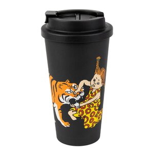 Nordicbuddies Pippi take away kopp 45 cl tiger svart