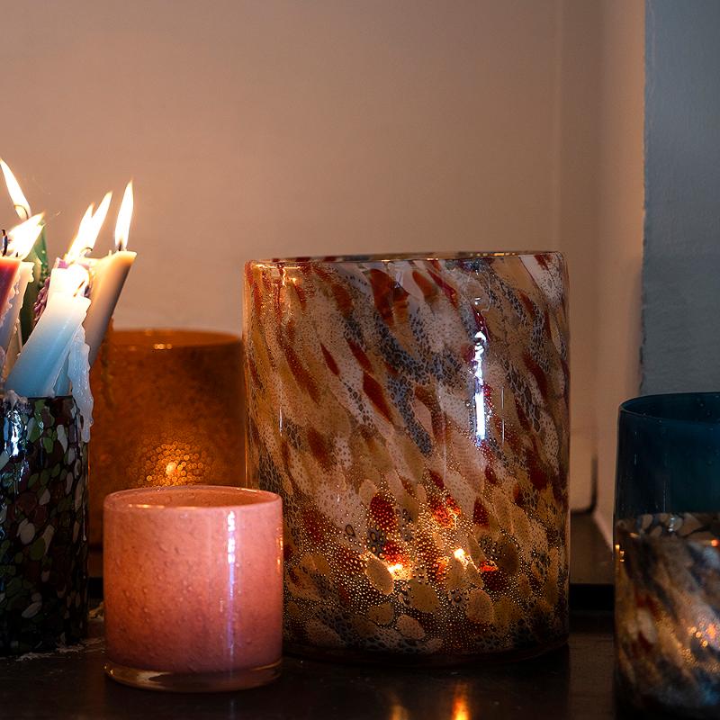 ByOn Calore vase/lyslykt 15x15 cm flekket