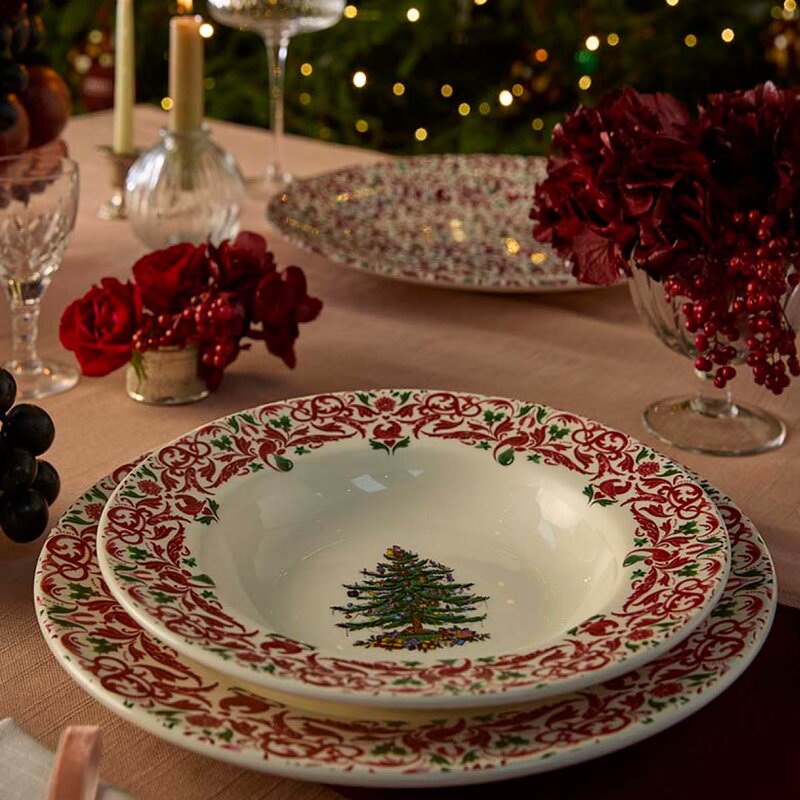 Spode Christmas Tree Yuletide dyp tallerken 23 cm