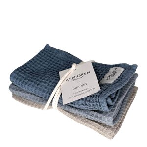 Aspegren Gavesett med kjøkkenkluter 3 stk blue mussels