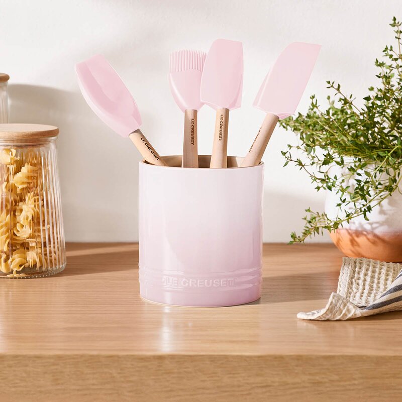 Le Creuset Signature bestikk- og redskapskrukke 1,1L shell pink