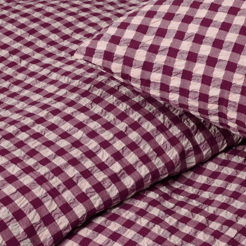 Juna Bæk&Bølge sengetøy 140x200 cm plomme/rosa