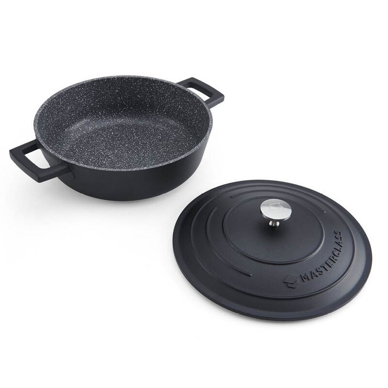 MasterClass Cast Aluminium lav gryte 2,5L svart