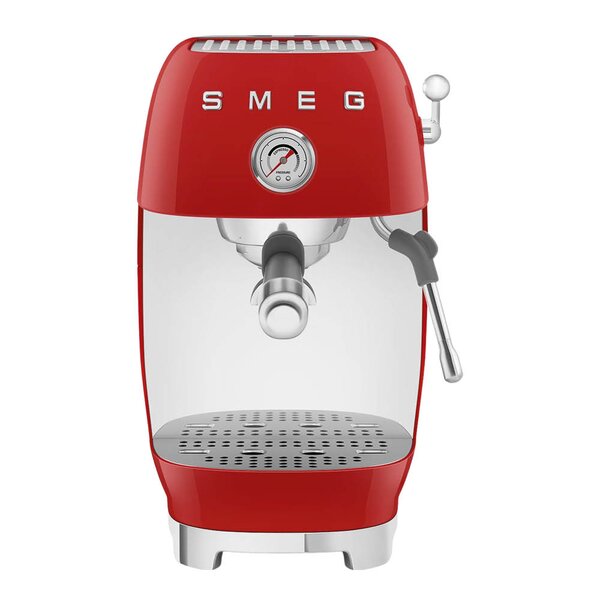 SMEG Manuell espressomaskin med Cold Brew ECF03 rød