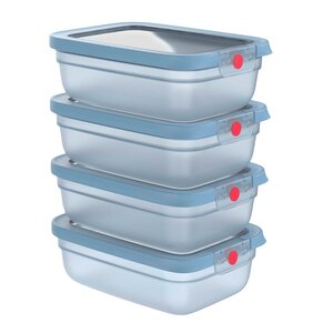 Tefal OneClick Fresh matboks 1,2L 4 stk blå