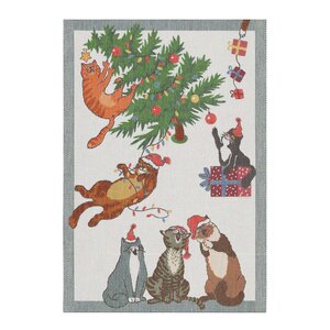Ekelund Purr-Fect Christmas håndkle 35x50 cm flerfarget