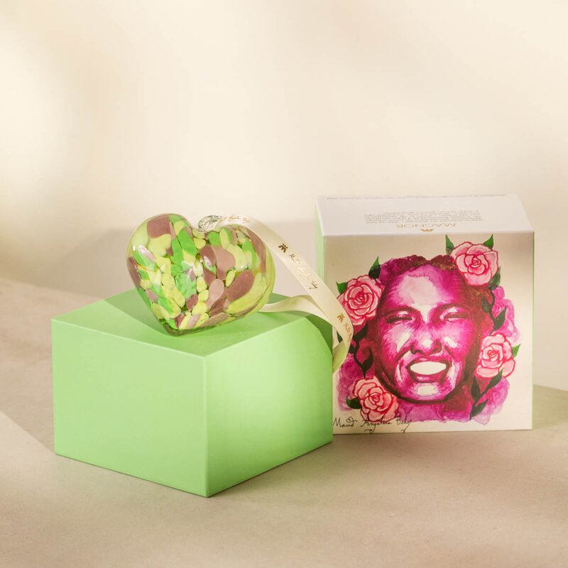 Magnor Til Deg dekorhjerte 7 cm grønn