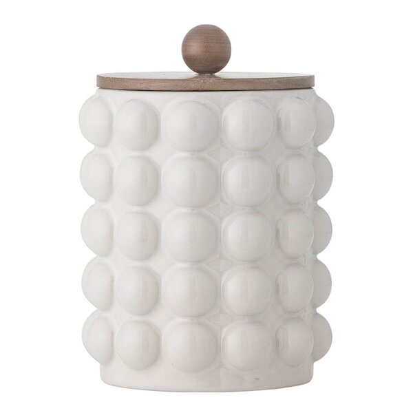 Bloomingville - Krukke med lokk Madge 130 cl hvit