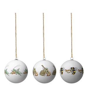 Design House Stockholm Elsa Beskow julekule 3 stk frosk/humle/sirisse