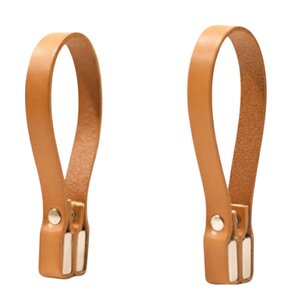 Nordan Home Magnetisk håndkleholder i skinn 8x1 cm 2 stk lys brun