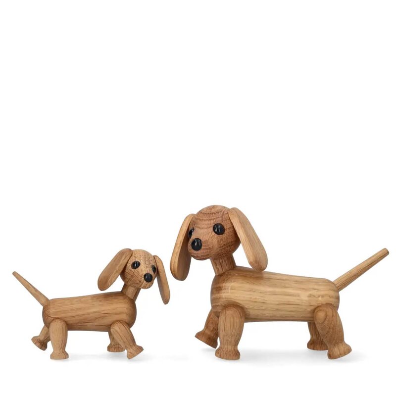 Spring Copenhagen Chico Dog trefigur 10,5 cm eik