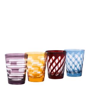 Pols Potten Tubular glass 25 cl 4 stk multi