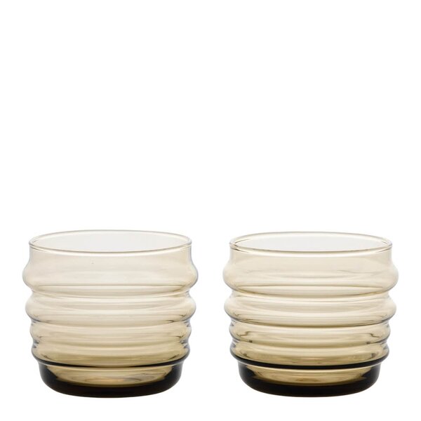 Marimekko - Sukat Makkaralla glass 20 cl 2 stk brun