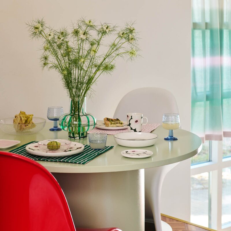 Marimekko Unikko krus 40 cl hvit/mørk grønn/rosa