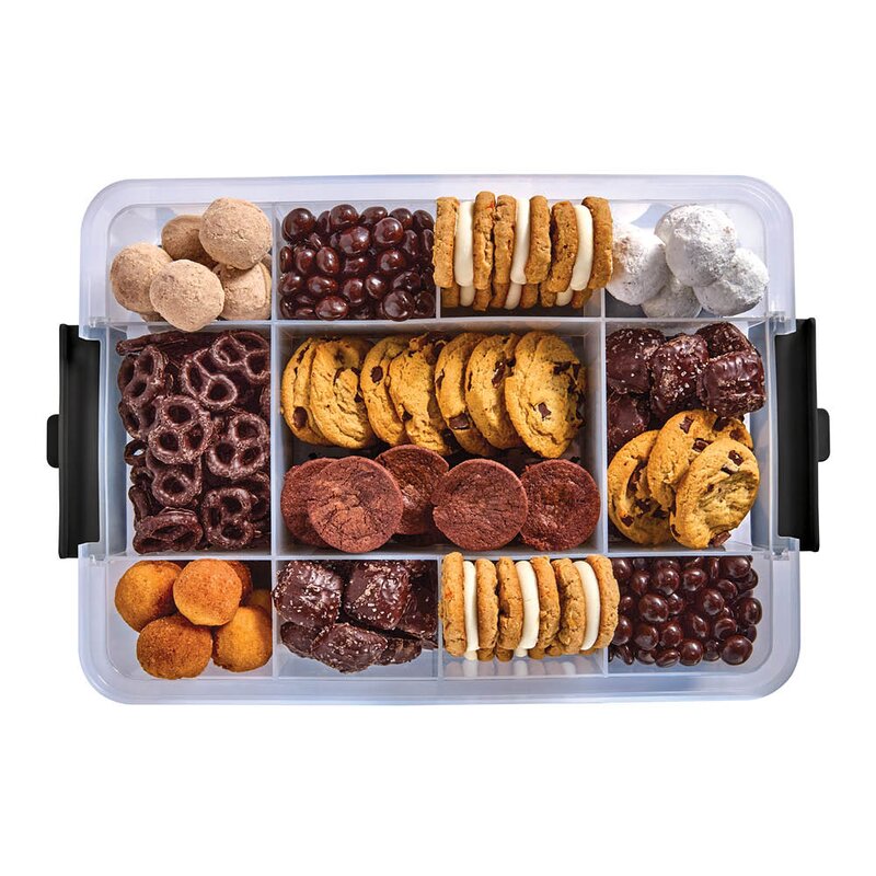 Farberware Snacklebox med 11 rom og bambusbrett 30x40,5 cm bambus