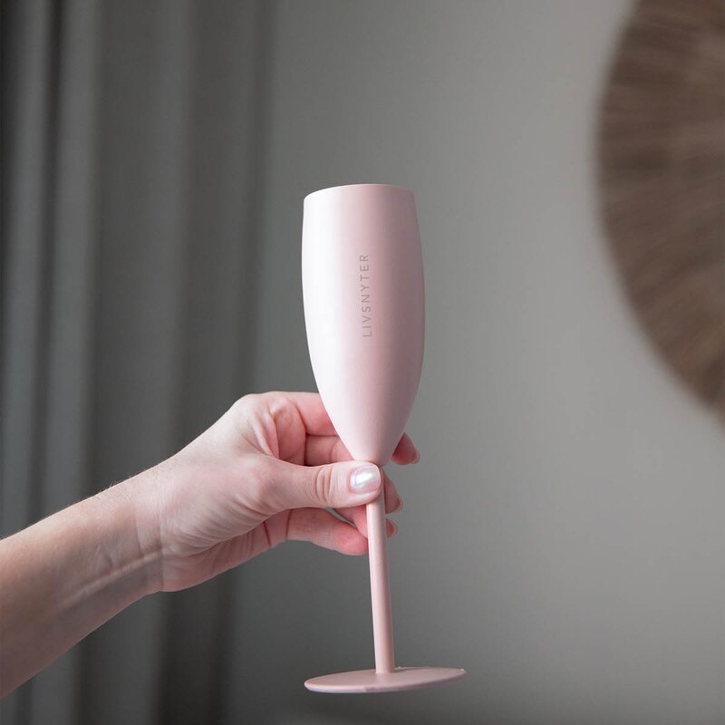 Pictureit Termo champagneglass LIVSNYTER 12 cl dus rosa