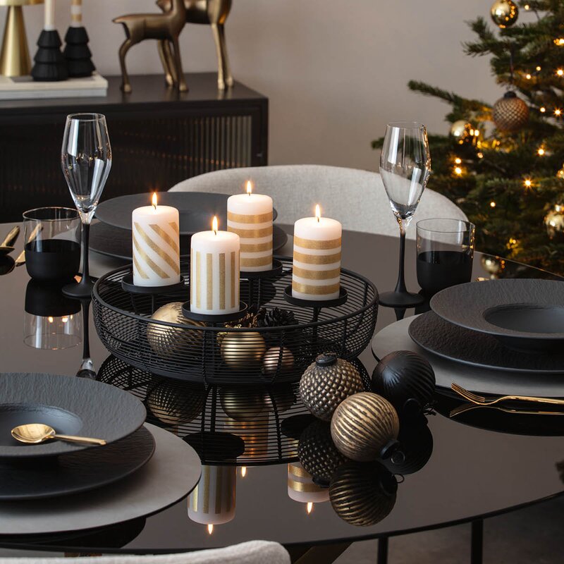 Villeroy & Boch Christmas Chic kubbelys 25 cm 4 stk hvit