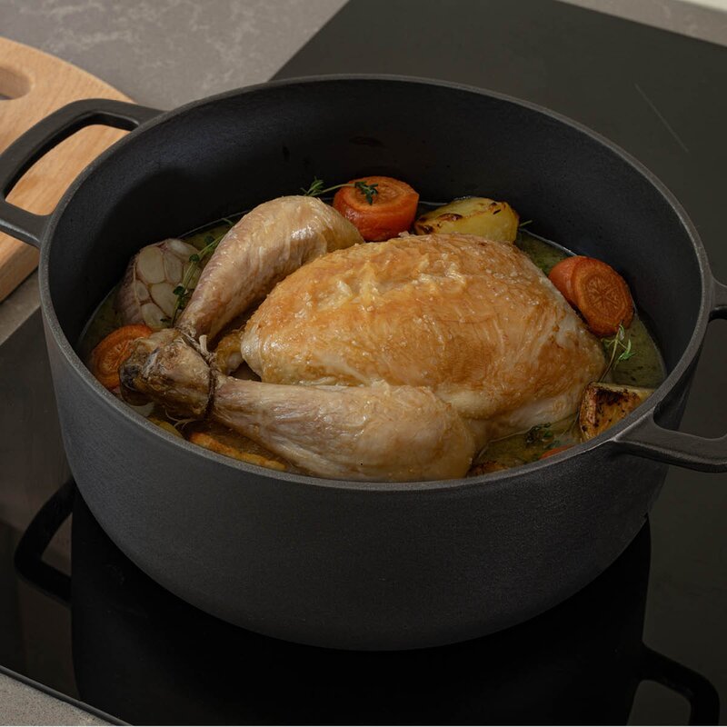 Combekk Støpejernsgryte 24 cm 3,8L svart