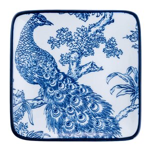 Stiernholm Sakura asjett 12,5x12,5 cm hvit/blå