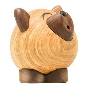 FableWood Wulf ulv trefigur 8 cm ask/valnøtt