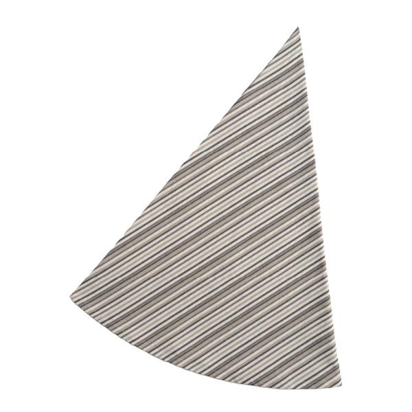 By Mogensen – Duk rund 180 cm small stripes hvit/grå