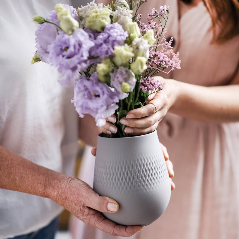 Villeroy & Boch Collier Carre vase 12,7 cm taupe