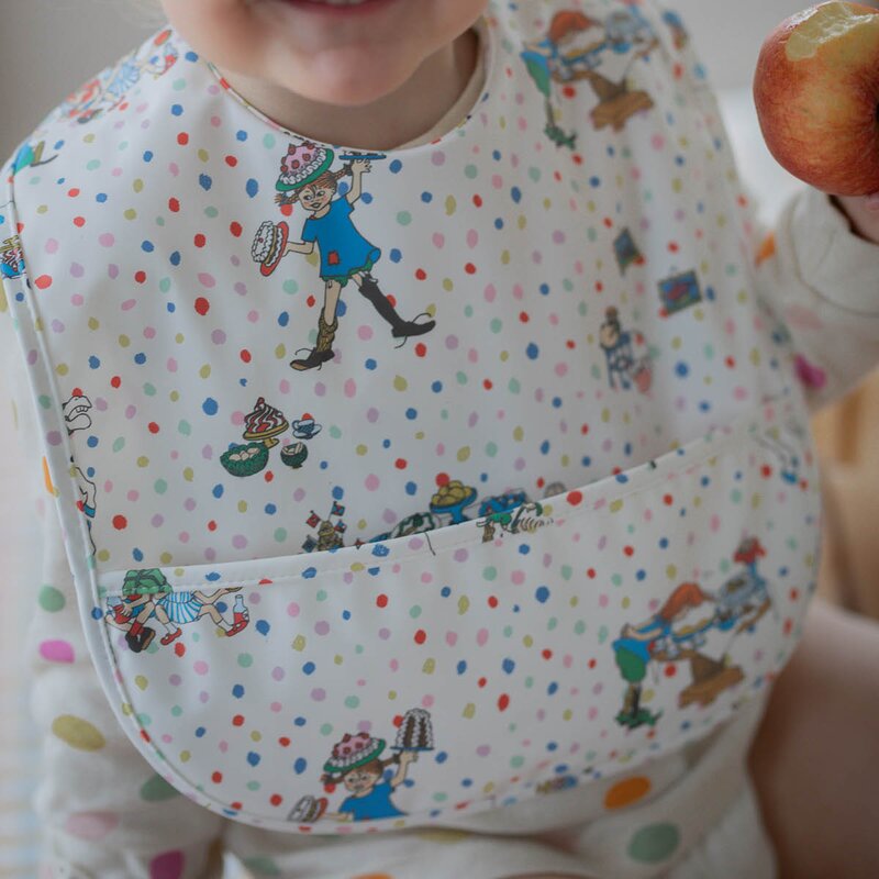 Rätt Start Pippi Langstrømpe smekke Bursdag hvit