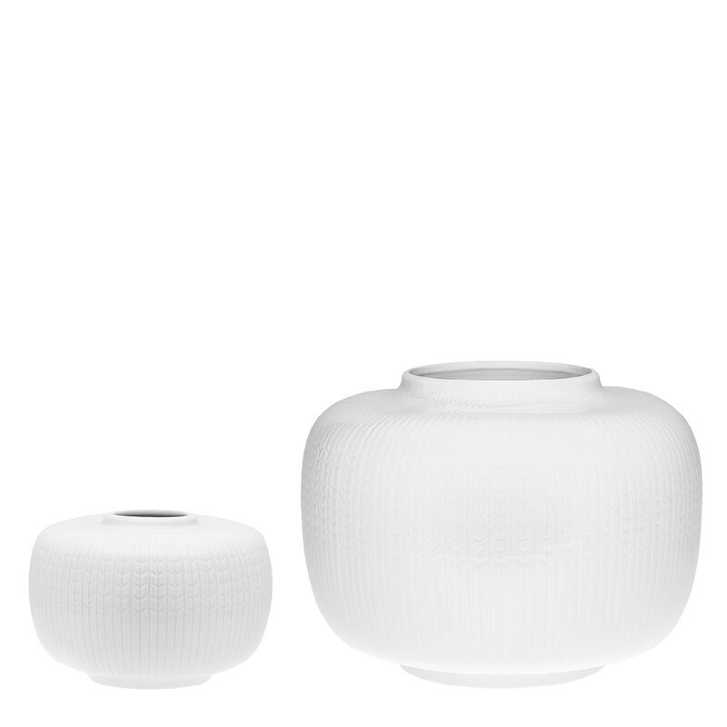 Rörstrand Swedish Grace vase 13x9 cm snø/hvit