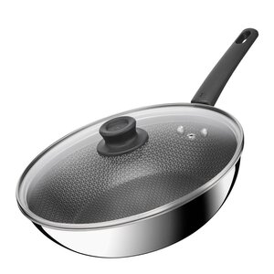 Tefal Emotion Plus Power SS Mesh wokpanne med lokk 28 cm