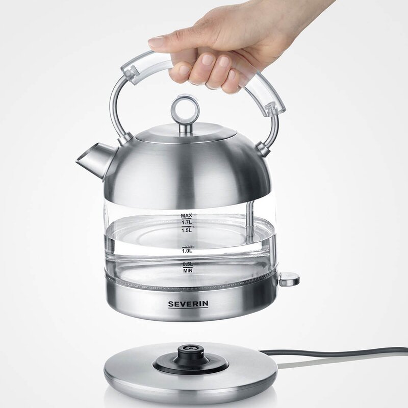 Severin Retro vannkoker WK3459 1,7L 2400W børstet stål/glass