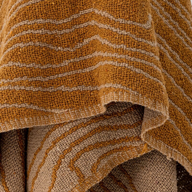 Bloomingville Pledd Ginna 160x130 cm brun