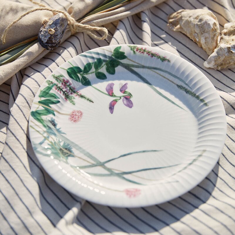 Kähler Hammershøi Summer tallerken 22 cm coastal flower