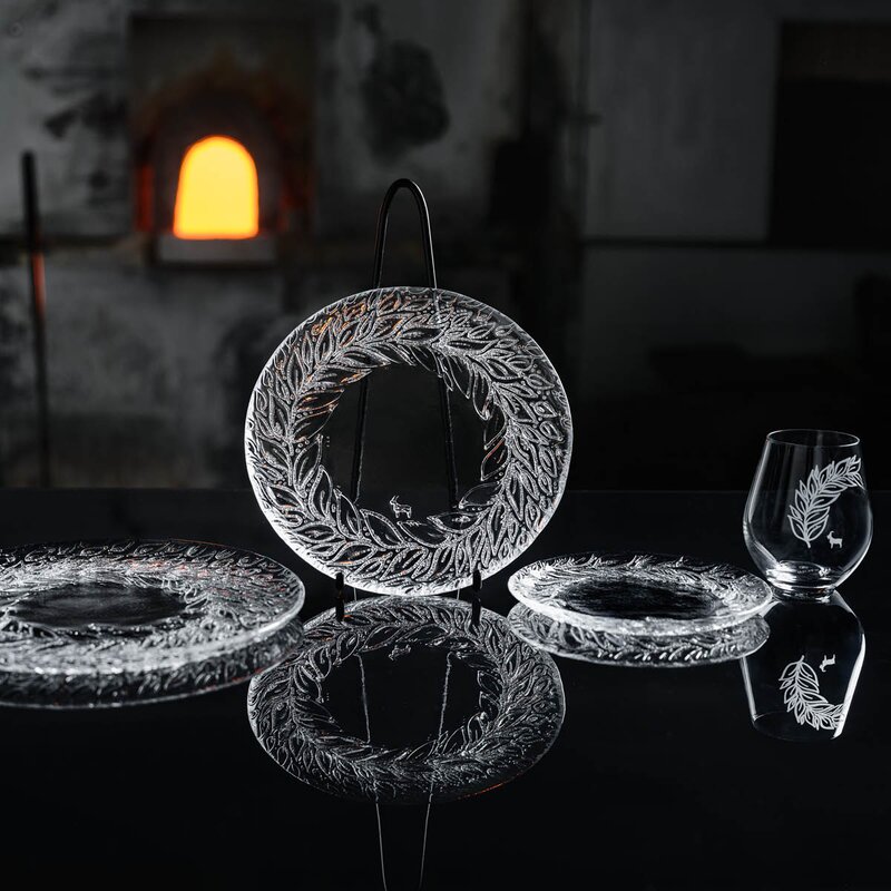 Magnor Goat tallerken i glass 24 cm klar