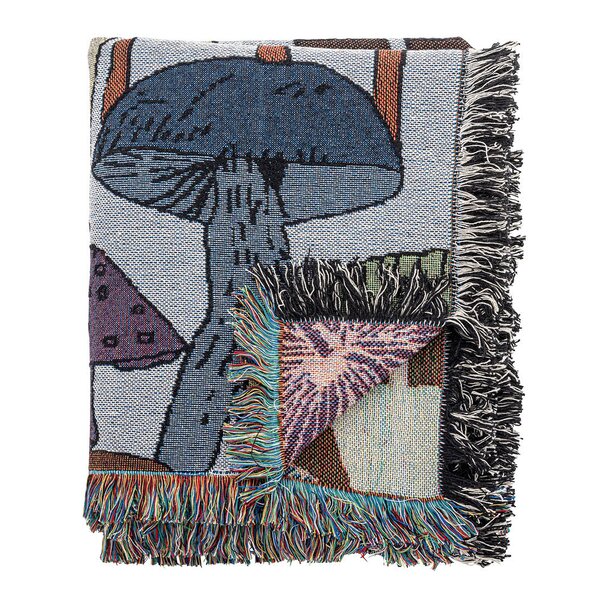 Bloomingville MINI Sonam pledd 160x130 cm flerfarget