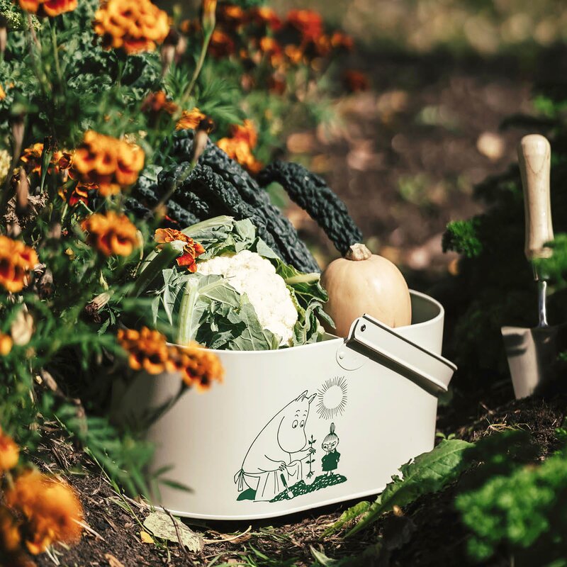 Muurla Mummi metallbøtte 17,5 cm naturhvit