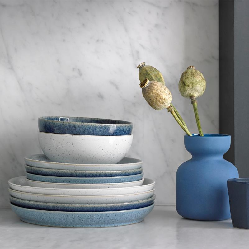 Denby Studio tallerken 21 cm 4 stk blå