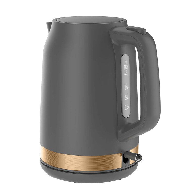 EMERIO Vannkoker 1,7L 2200W grå/gull