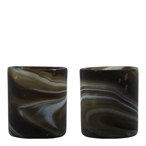 House Doctor Kae telyseholder 8x7 cm brun