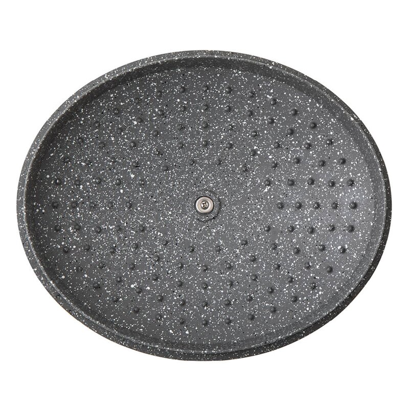 MasterClass Cast Aluminium oval gryte med selvøsende lokk og sil 6L svart