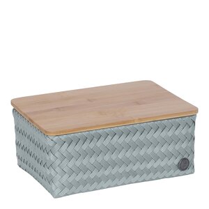 Handed By Top Fit Medium høy oppbevaringskurv m/lokk 24x18x11 cm eucalyptus