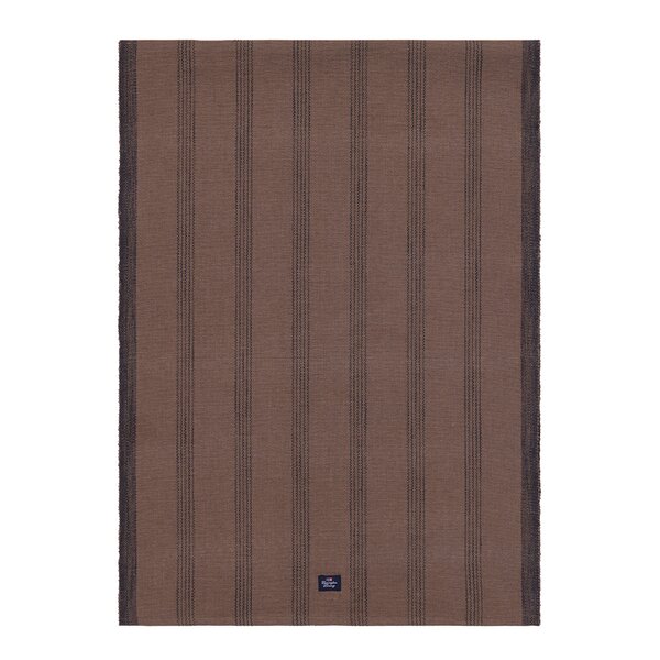 Lexington Stripete løpere i bomull 250x50 cm brun/svart