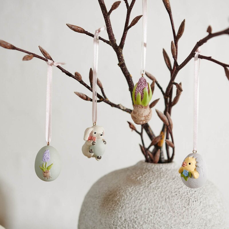 Klarborg Dyrebarn påskepynt 4 stk vår 2025