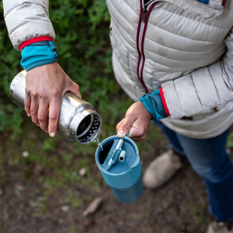 Klean Kanteen Rise Tumbler 77 cl med sugerørslokk Brittany Blue