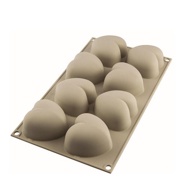 Silikomart Silikonform hjerte 8 stk 6,3x6,5x3,9 cm