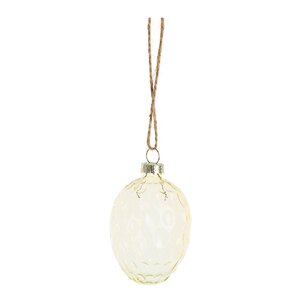 Lene Bjerre Florella hengende eggdekorasjon 7 cm gul