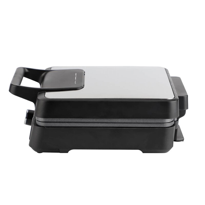 EMERIO Belgisk vaffeljern 4 vafler 1200W rustfritt stål