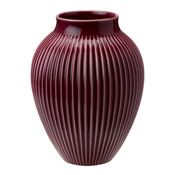 Knabstrup Keramik – Ripple vase 20 cm berry